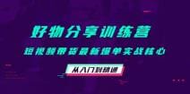 好物分享训练营：短视频带货最新爆单实战核心，从入门到精通