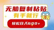 无脑复制粘贴，有手就行，日入600