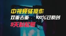 中视频骚操作，双重去重100％过原创，3天比必起号，简单无脑，月入3W十